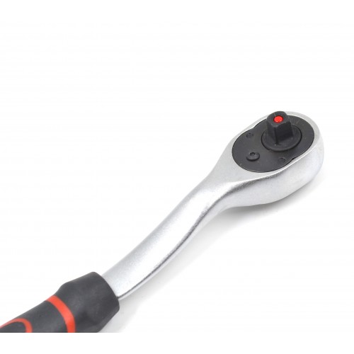 Трещотка 1/4"с резиновой ручкой (36 зуб.) L=148 мм